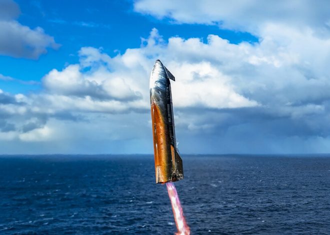 SpaceX acaba de publicar imágenes inéditas de la Starship “rostizada”. Una perspectiva única de su amerizaje tras la reentrada más dura